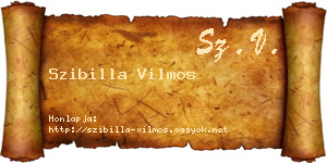 Szibilla Vilmos névjegykártya