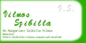 vilmos szibilla business card